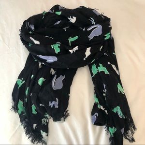 Urban Outfitter scarf with cat print